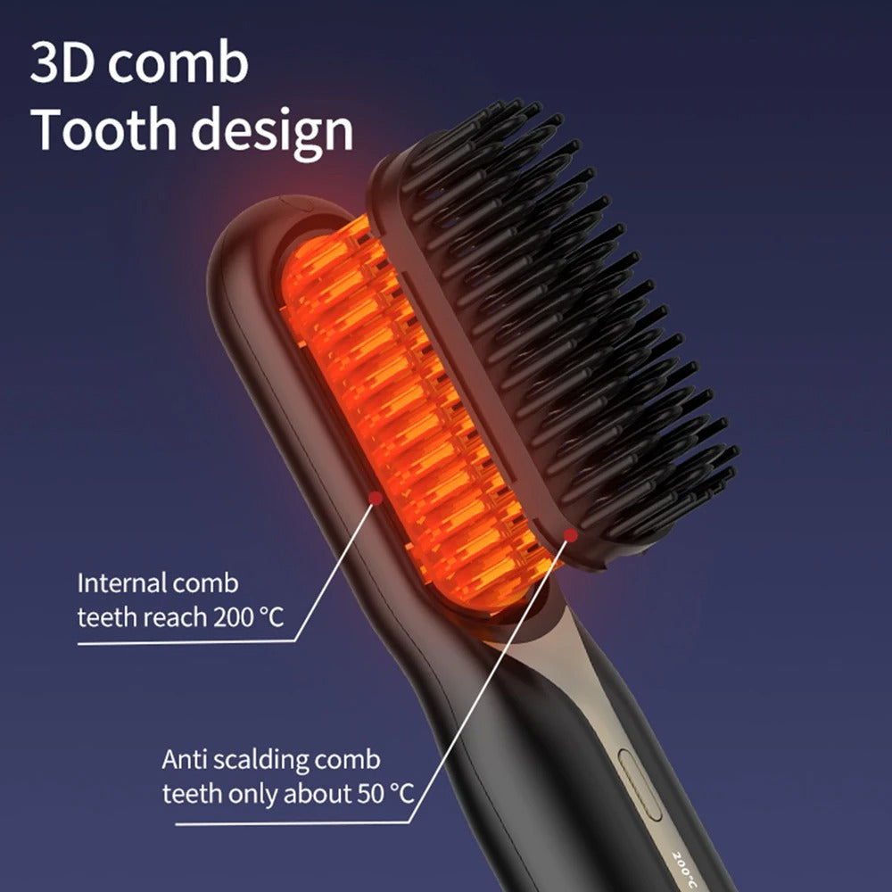 NEW!!! Mini Wireless 2-IN-1 Hair straighter Brush